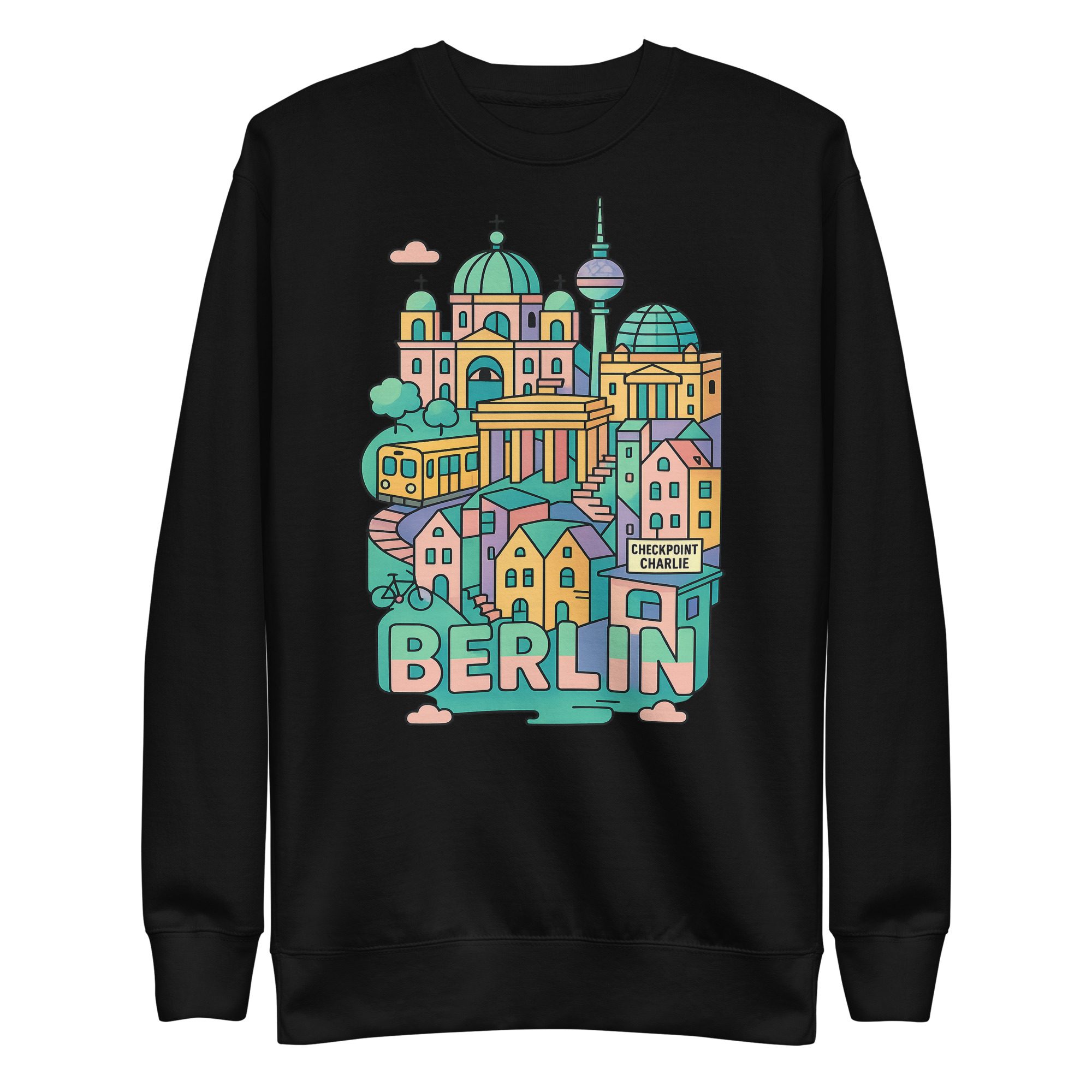 Berlin Landmarks Sweatshirt: Unisex City Travel Graphic Pullover - Image 2