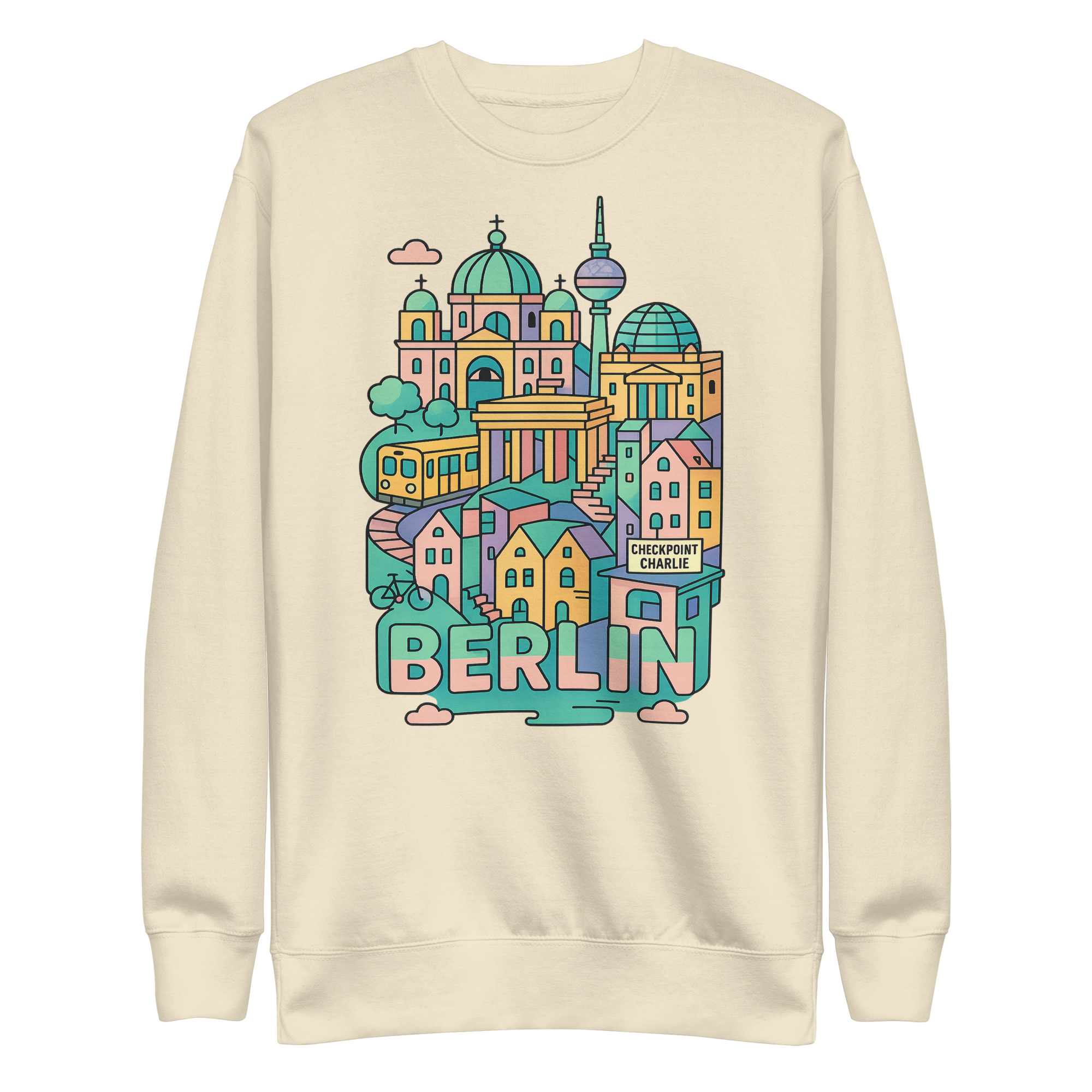 Berlin Landmarks Sweatshirt: Unisex City Travel Graphic Pullover