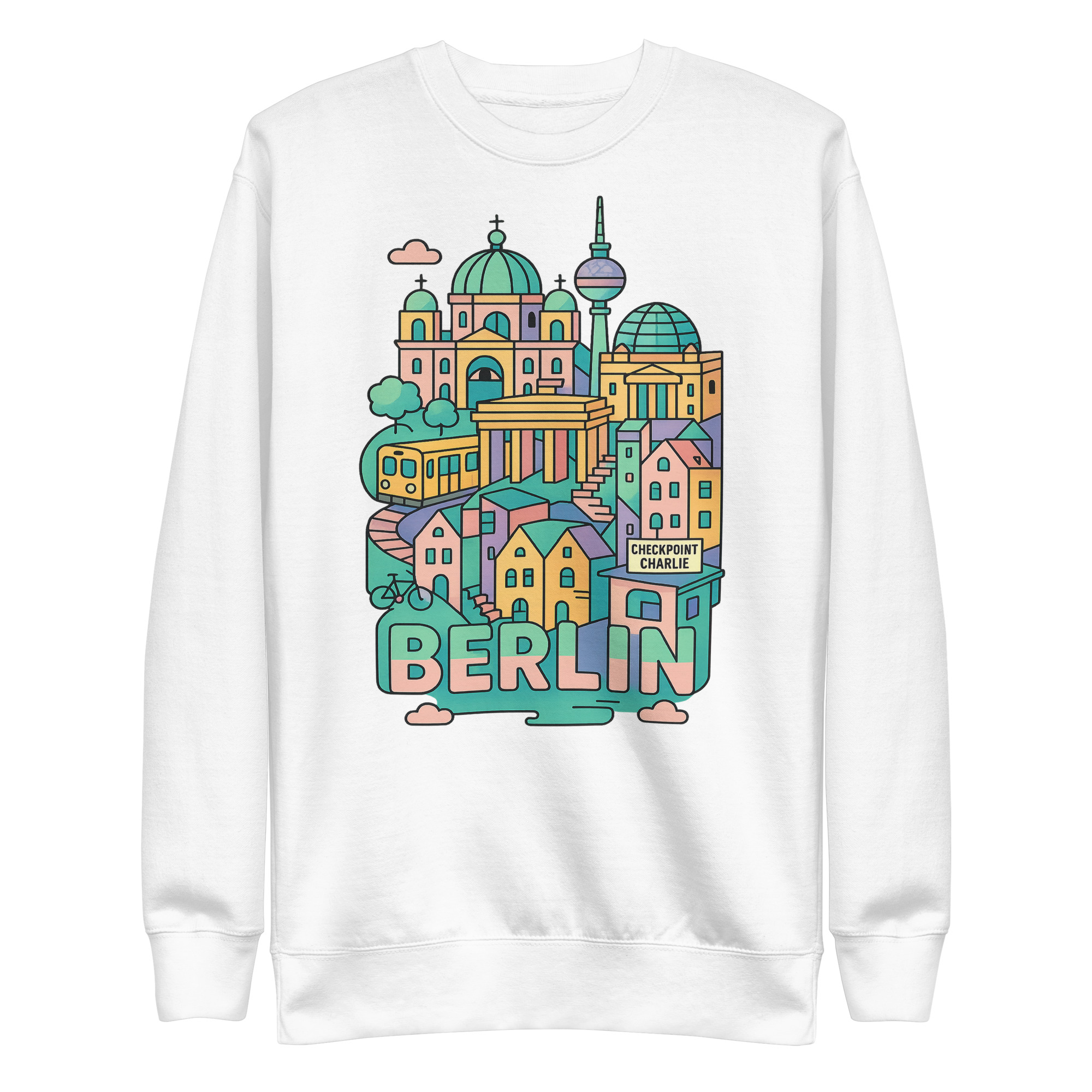 Berlin Landmarks Sweatshirt: Unisex City Travel Graphic Pullover - Image 3